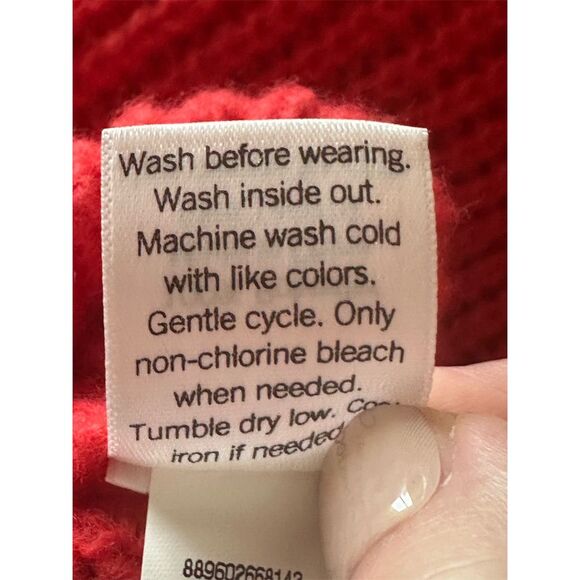 Sonoma Women's 2XL Red Floral Embroidered Pullover Sweater - Picture 5 of 6